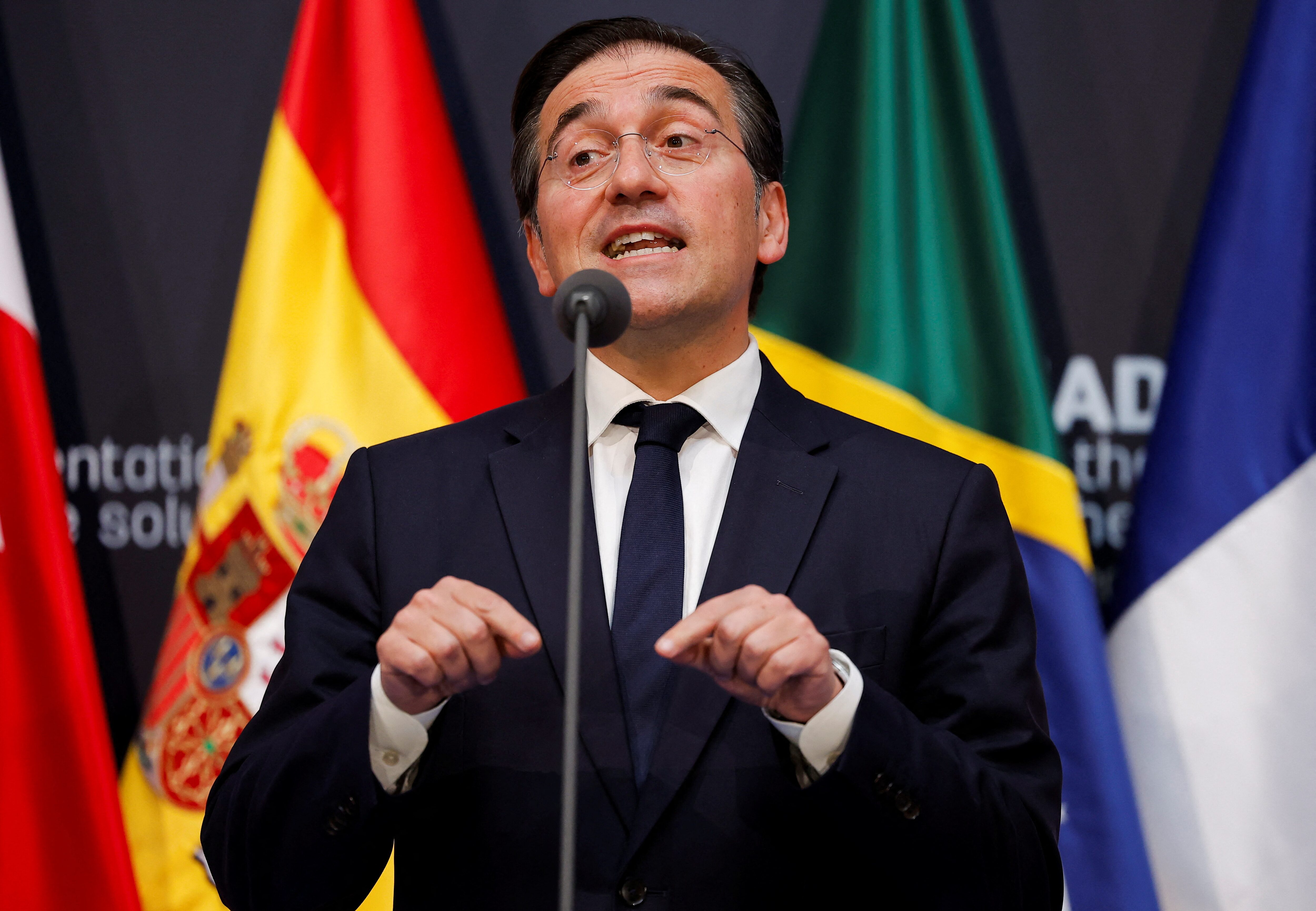 Spanish government hosts a meeting of foreign ministers from the European Union and Arab countries to discuss the war in Gaza