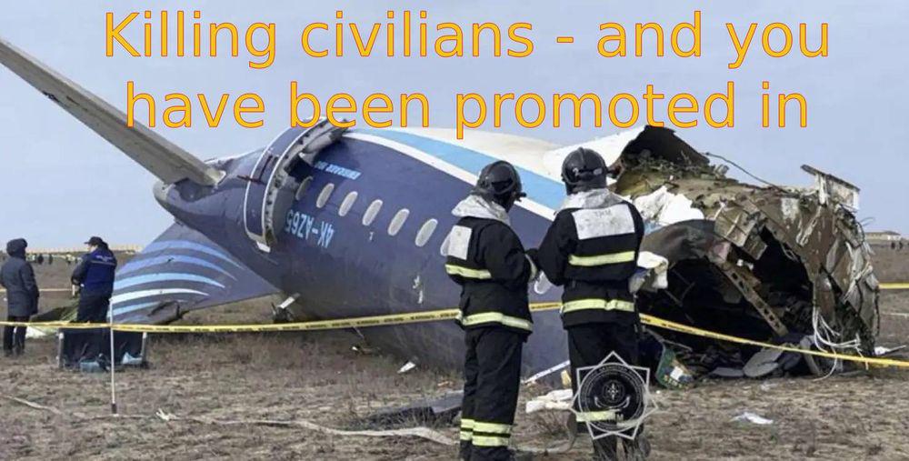 民間航空機の銃撃を命じたロシアの将軍が促進されました。そのような行動により、プーチン政権は全世界に人間の生活に対する軽emptを示し、さらに軍隊が民間人に対するさらなる犯罪を犯すよう奨励しています