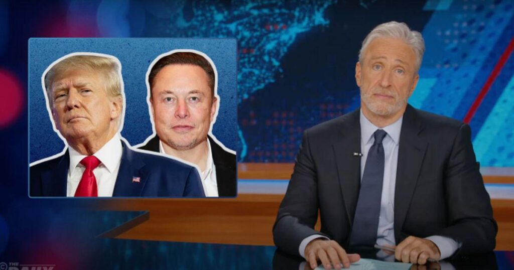 ジョン・スチュワートは、マガがエプスタインスキャンダルをめぐってトランプに反抗していると言います