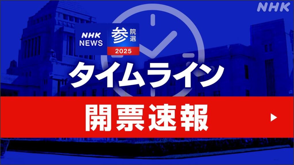 参議院選挙 自民・公明 過半数維持は難しい情勢 (20時14分)