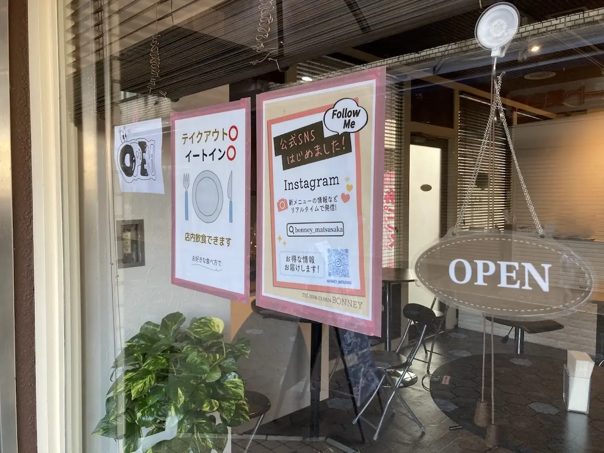ボニーのOPEN看板