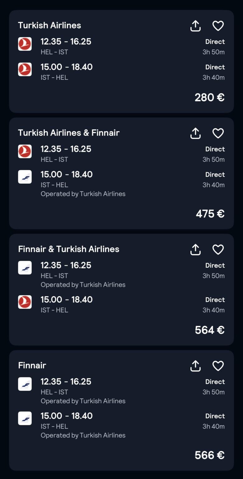 フィンナールは、トルコと同じフライトの同じチケットに対して2倍の請求をするのはなぜですか？