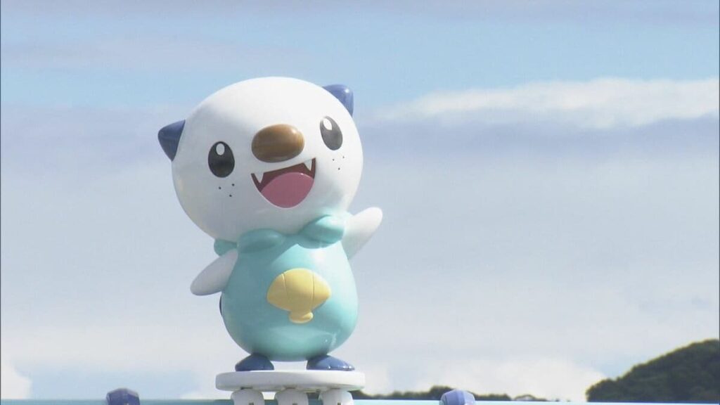 三重を応援する人気ポケモンをモチーフにした｢ミジュマル公園｣オープン 親子連れで賑わう「楽しみにしていた」「めちゃくちゃきれい」 三重・鳥羽市 定期船乗り場の隣 (2025年7月14日)