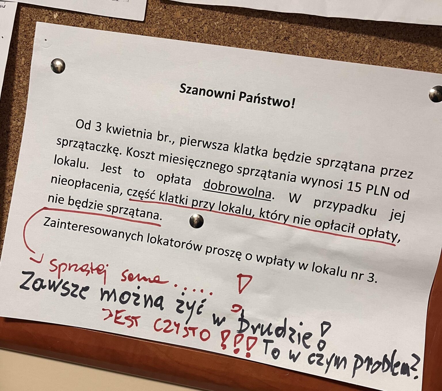 15のZłを支払うか、汚物に住んでください