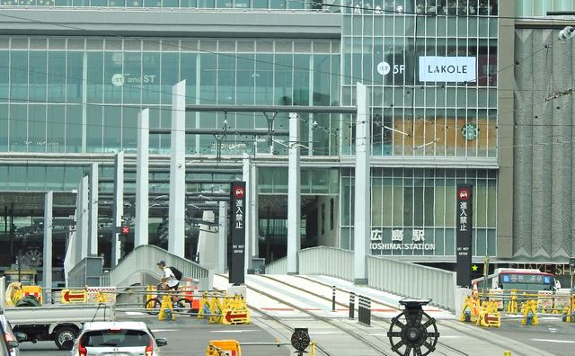 広島駅に上がっていく駅前大橋ルートの高架橋