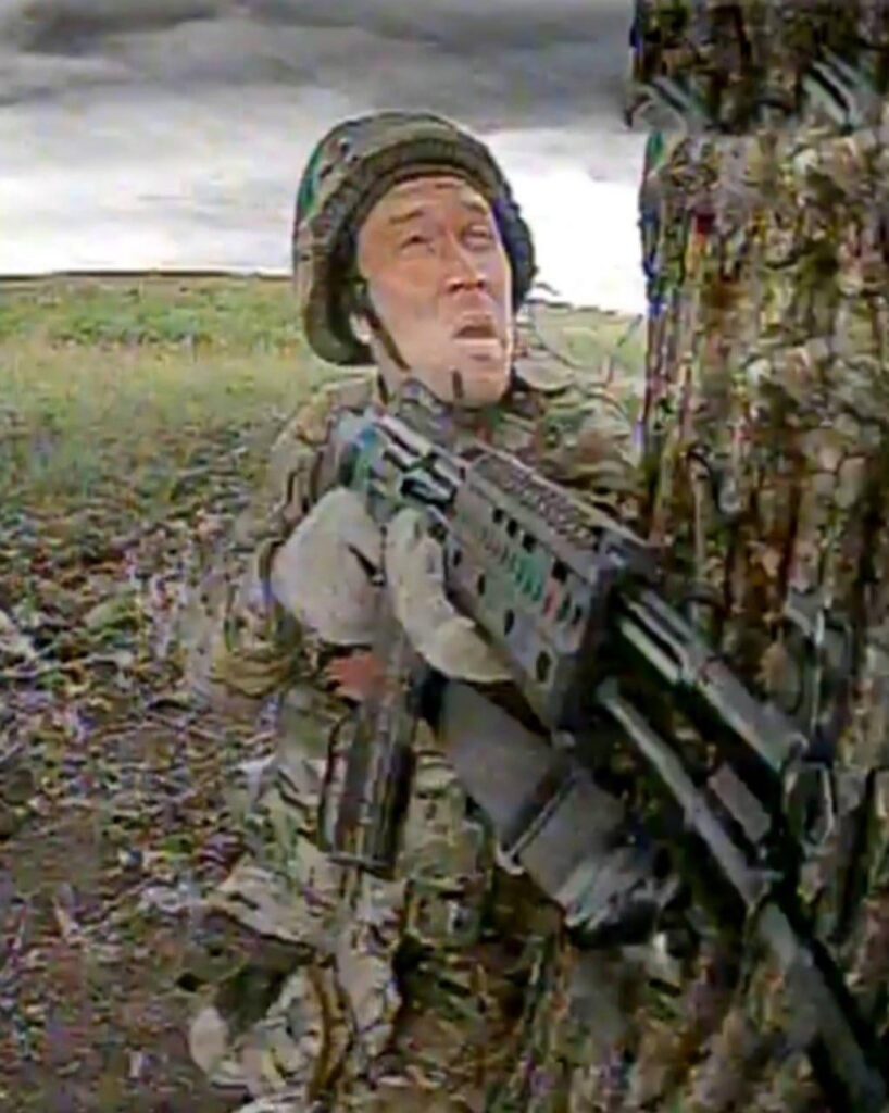 ウクライナのFPVドローン数秒前に、ロシアの兵士をポクロフスキーの方向に打つ前