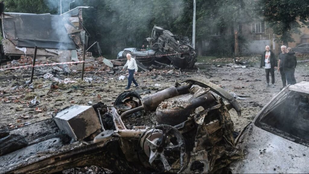 ロシア、過去最多のドローンをウクライナに発射　米ロ首脳の電話会談後 - CNN.co.jp