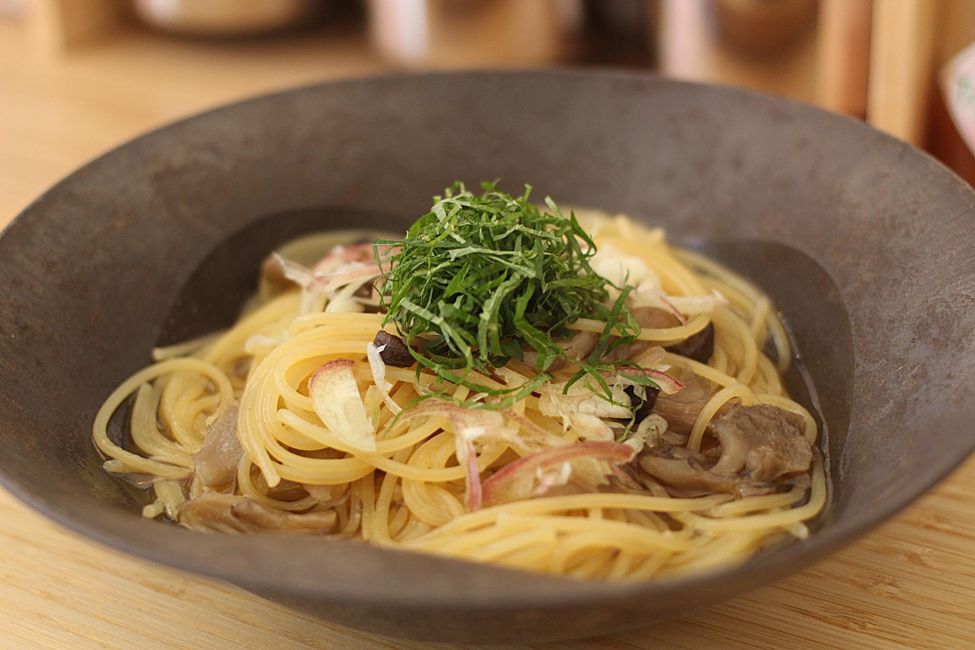 大磯 PASTA CHAYA SKIT だしスープパスタ（筆者撮影）