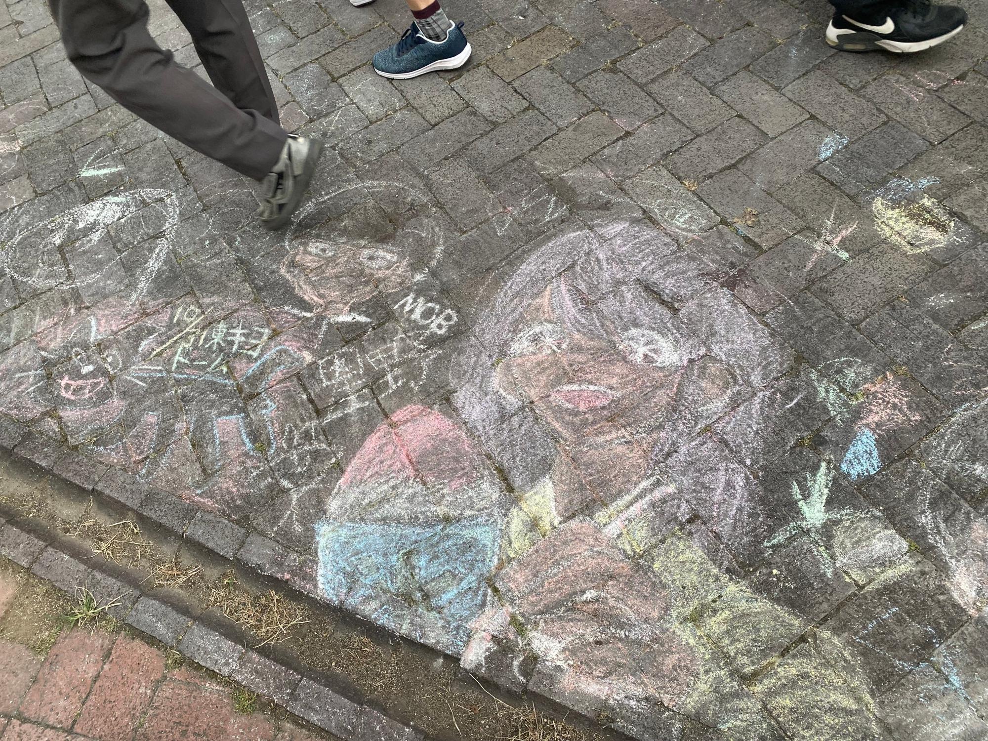 路上お絵描きコーナー※2024年「第63回 大曽根七夕まつり」の様