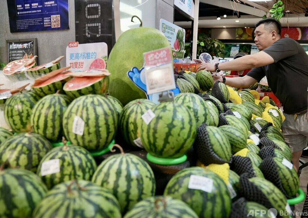 中国はスイカの年間生産量6000万トンで世界最大の生産・消費国　写真1枚　国際ニュース：AFPBB News