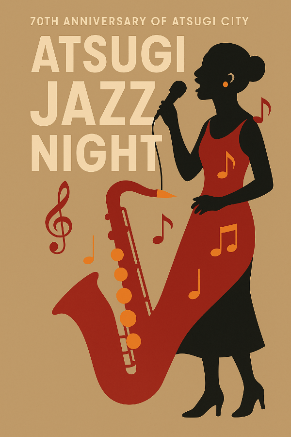 厚木市制70周年記念あつぎジャズナイト2025メインデザイン