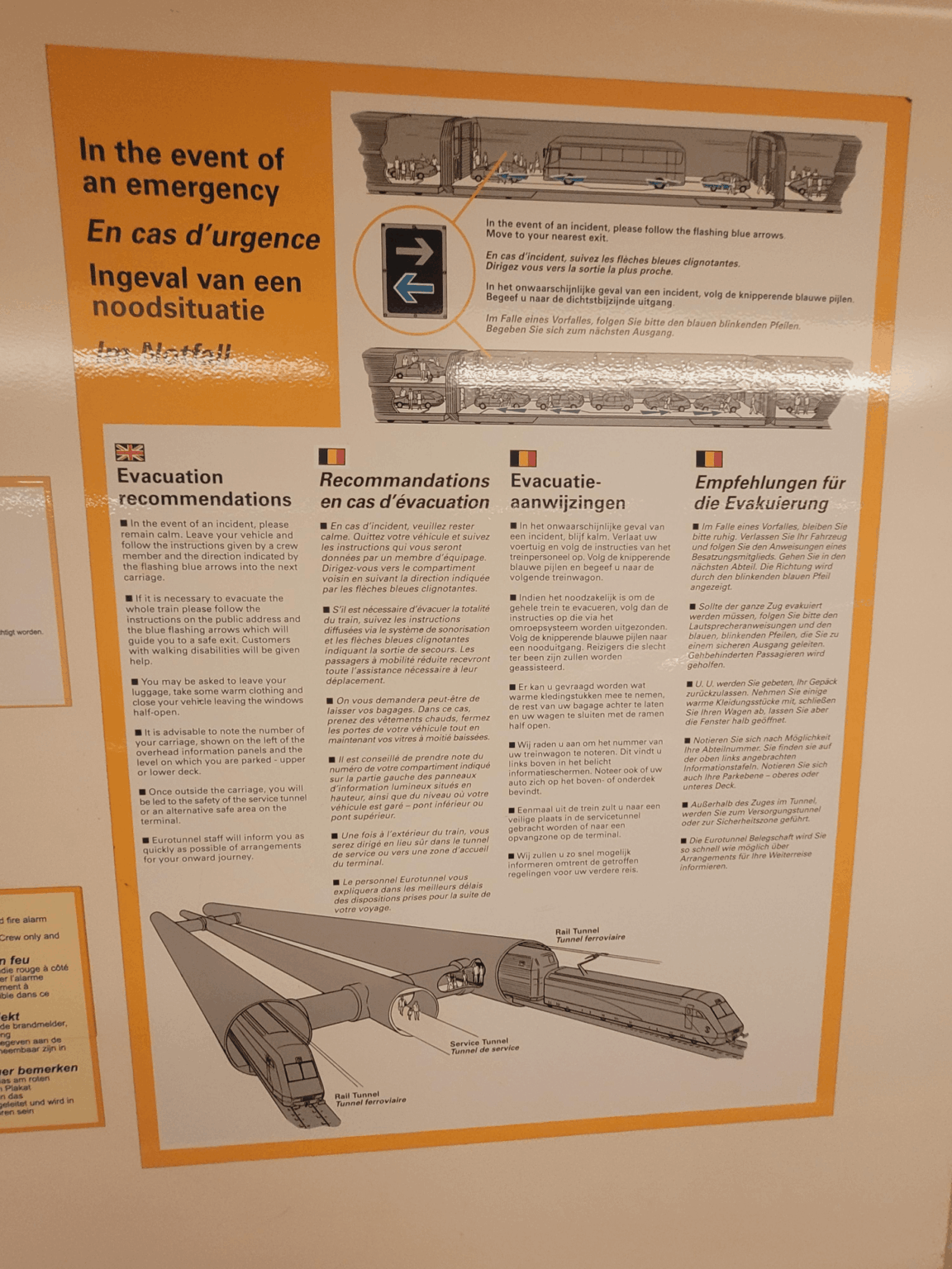 EuroTunnelのEmergeny情報を修正しました