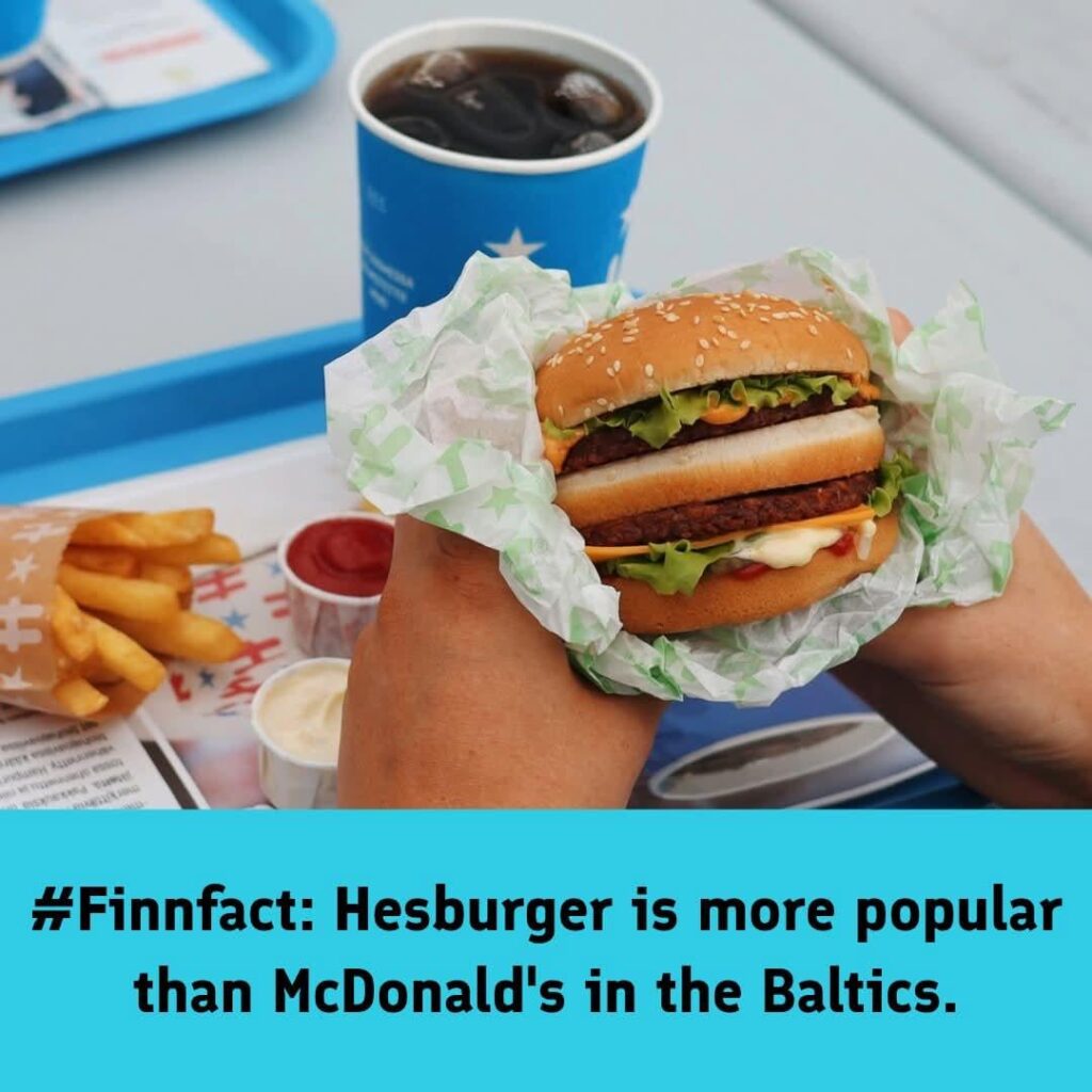 フィンランドのファーストフードチェーン«Hesburger»は、バルト諸国の「マクドナルド」よりも人気があります🇪🇪🇱🇻🇱🇹
