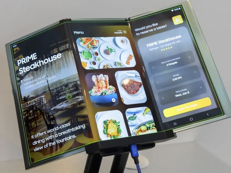 サムスンから三つ折りスマホ「Galaxy G Fold」登場間近か - CNET Japan