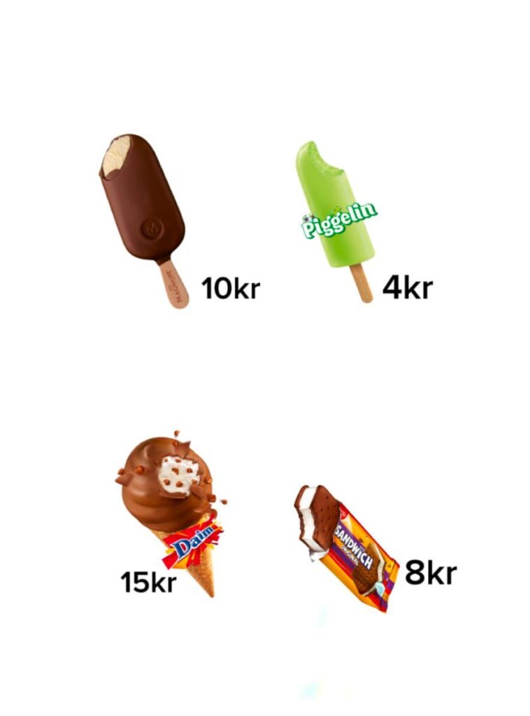 これらのアイスクリームの合理的な価格