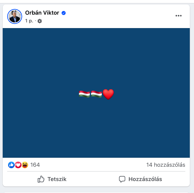 OrbanのFBページは、正式にミームサイトでした。