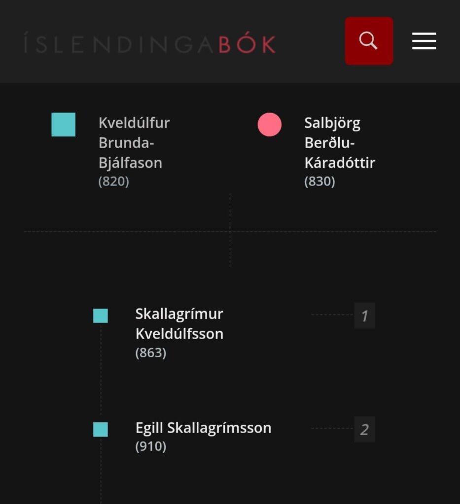 EgilSkallagrímssonのgreat祖父はBrunda-Bjálfiと名付けられました