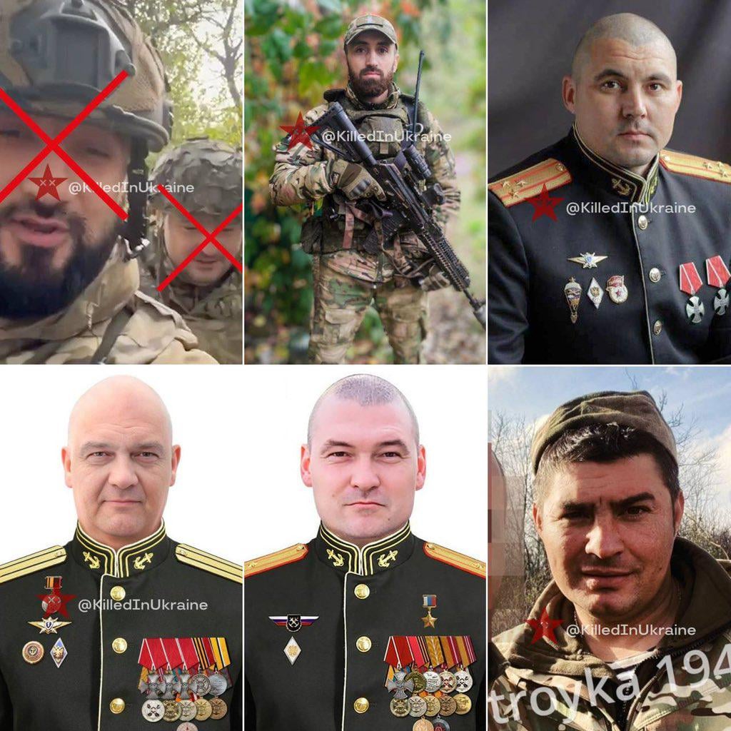 Korenevo（Kursk地域）での空爆で本部で殺害された155番目の別々の海兵隊旅団のロシア将校のリスト。 [Details in the Description]