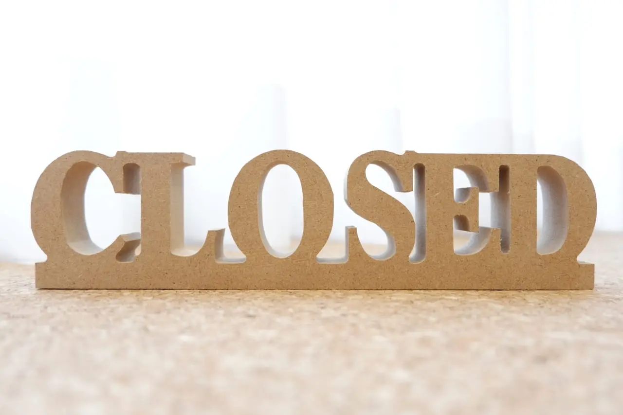 閉店のお知らせ