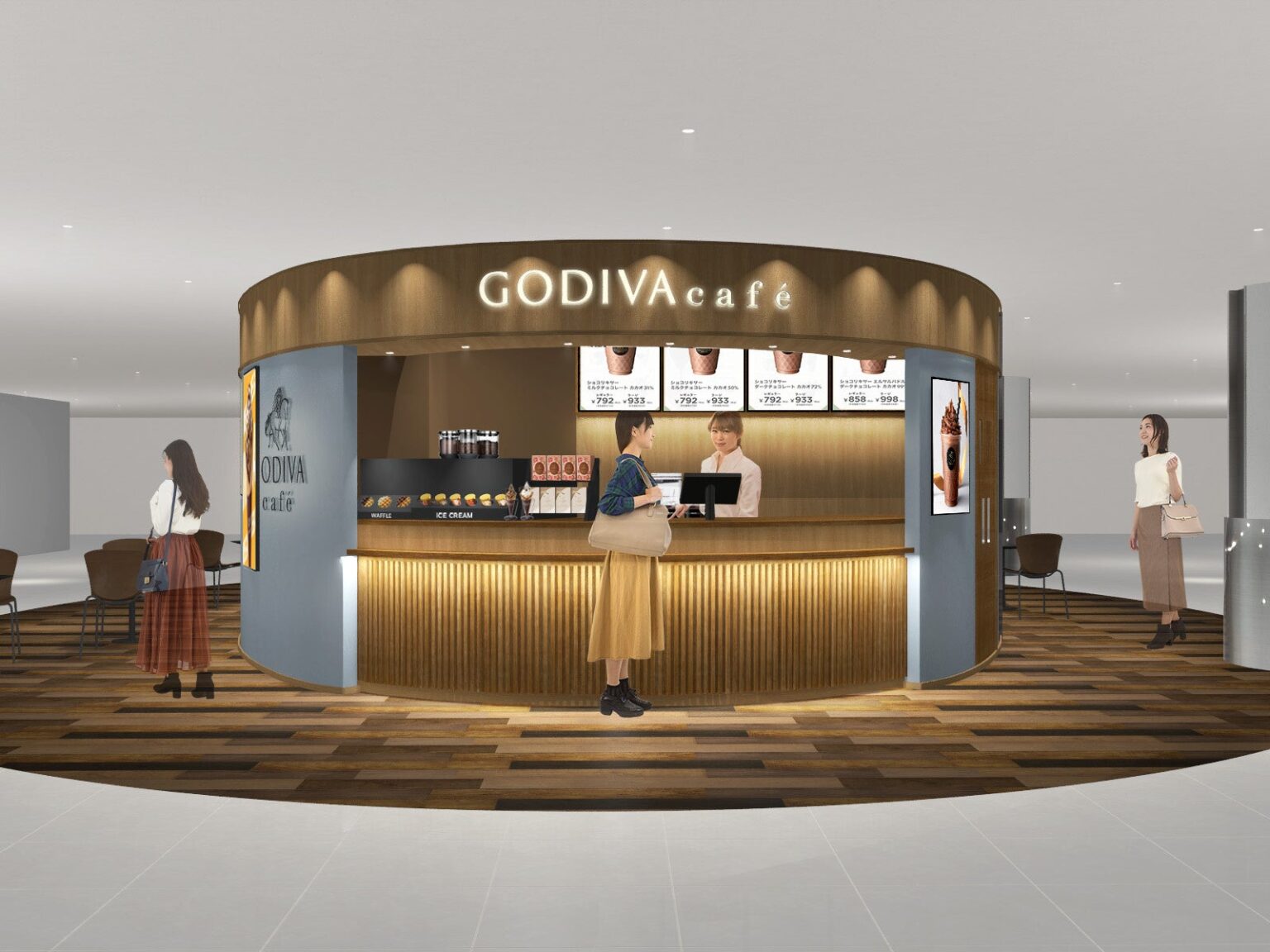 ゴディバカフェ初の『スタンドタイプ』店舗を成田国際空港に出店！ 「GODIVA café Narita Airport Terminal 1」