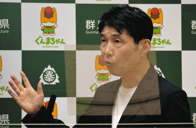 群馬知事 3選出馬へ　満了2年前、異例の前倒し