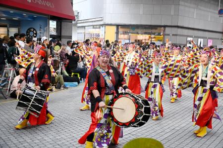 雨に負けず、高知でよさこい祭り １万８千人、鳴子を手に舞う | 全国のニュース | 福井新聞ONLINE