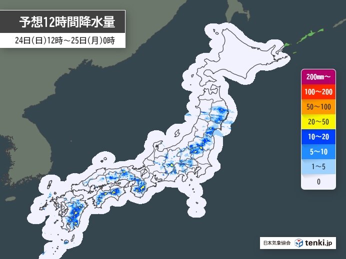 九州～東北で大気の状態が不安定　局地的に滝のような雨に警戒