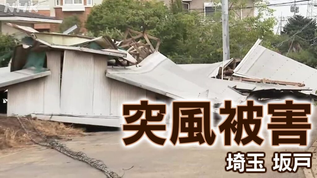 埼玉県坂戸市 突風「ダウンバースト」か「ガストフロント」の可能性 気象台調査 2025年8月27日発生 | NHK