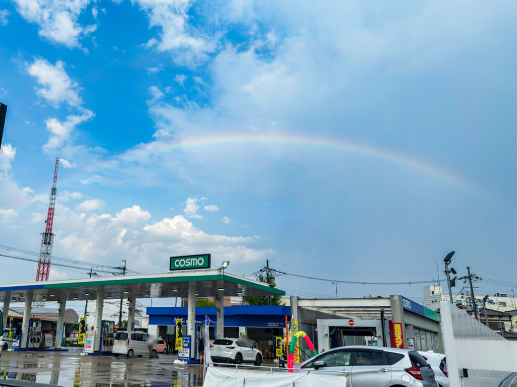 ２０２５年８月１５日の虹の画像