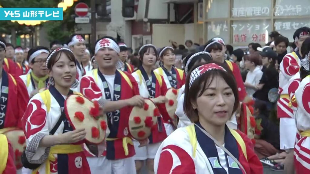 【山形】「花笠まつり」が開幕 華やかな舞が夏の夜を彩る（YTS山形テレビ） - Yahoo!ニュース