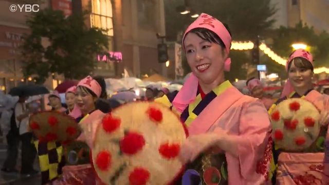3500人が華やかな踊りを披露 山形花笠まつり2日目 大雨で一時パレード中断の場面も（YBC山形放送） - Yahoo!ニュース - Yahoo!ニュース