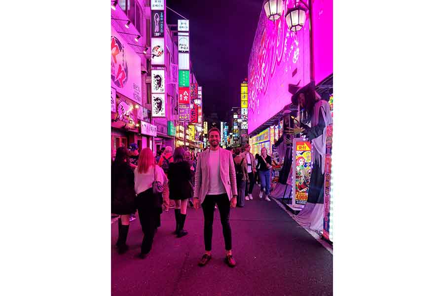 新宿を訪れた、プリニオ・マチェッラさん【写真提供：プリニオ・マチェッラ】