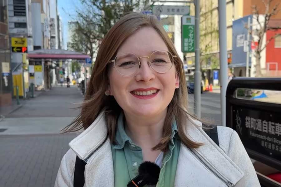 名古屋で暮らす、ドイツ人のレナさん（スクリーンショット）