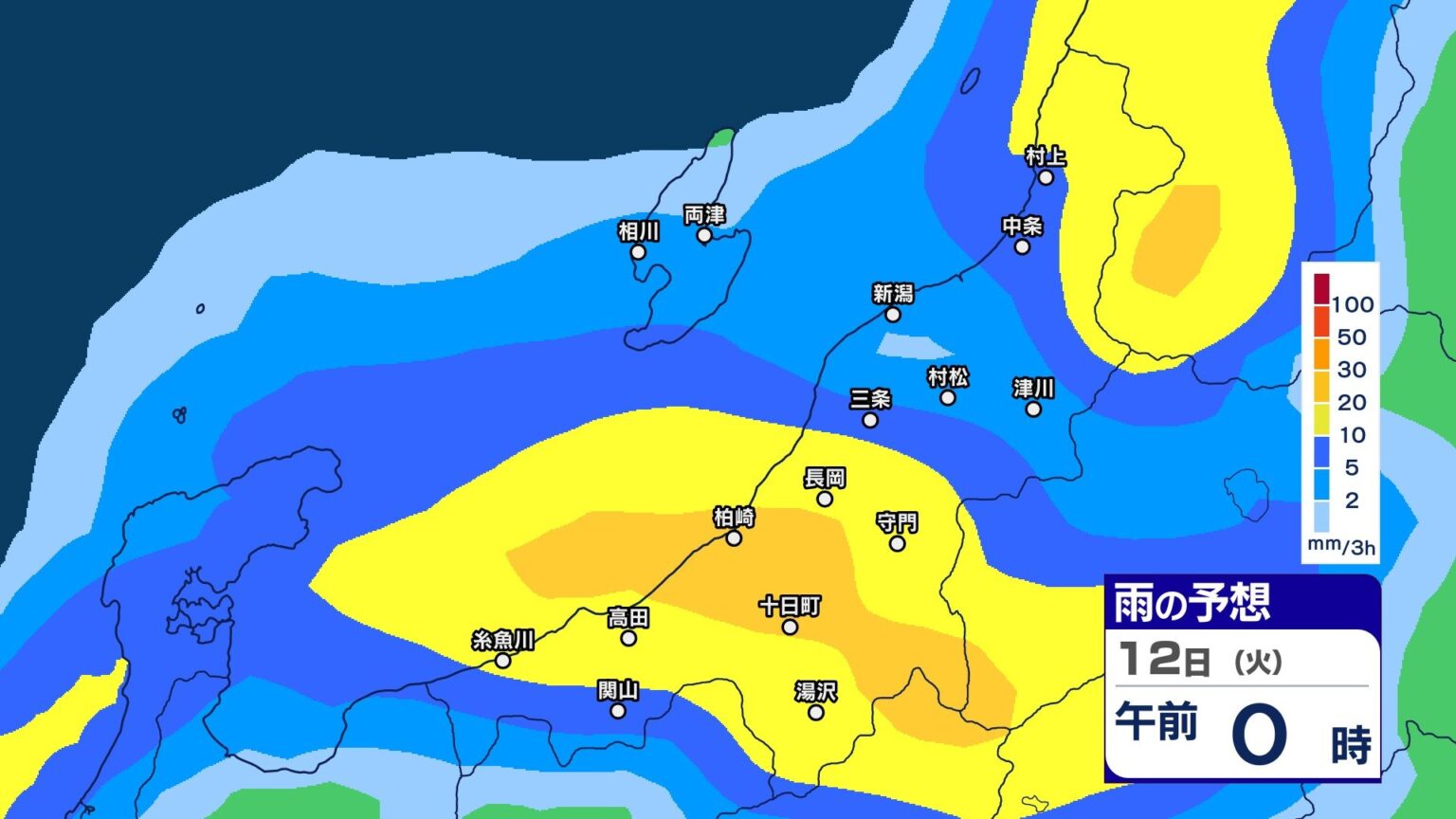 前線の影響で新潟県内は13日にかけて雷伴う激しい雨が降り“警報級大雨”の恐れ 佐渡には『土砂災害警戒情報』発表【3時間ごとの雨シミュレーション・10日午後9時更新】（ＢＳＮ新潟放送） - Yahoo!ニュース - Yahoo!ニュース