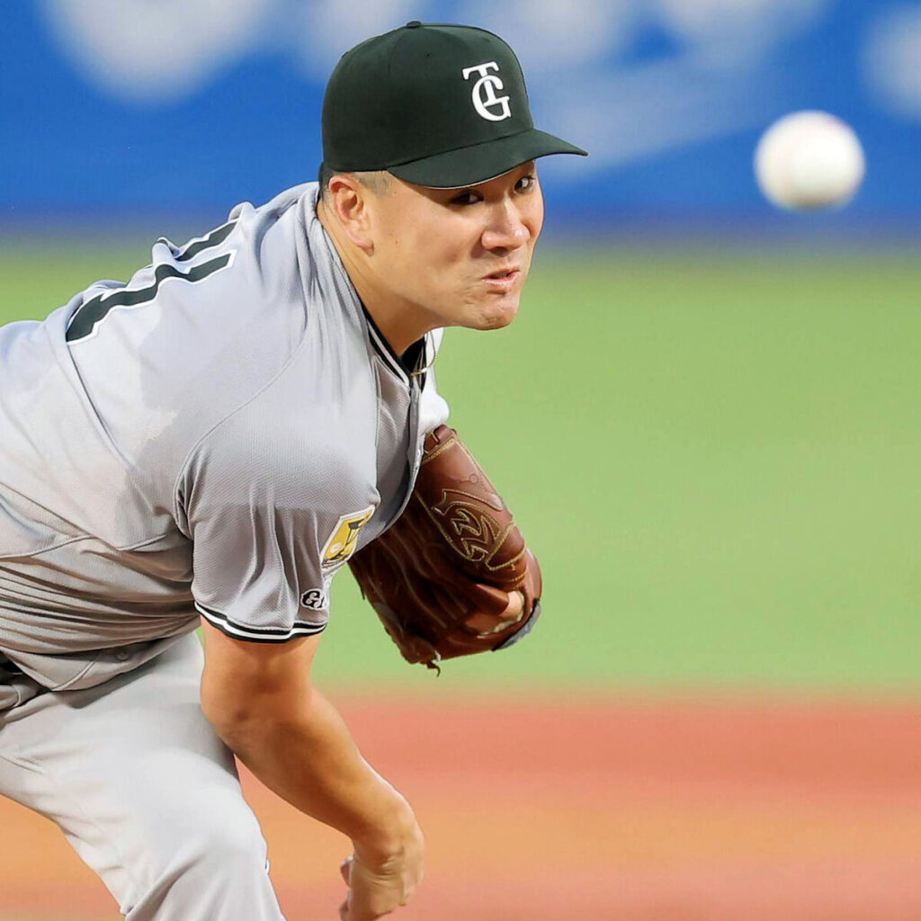 力投する田中将大（カメラ・山崎　賢人）