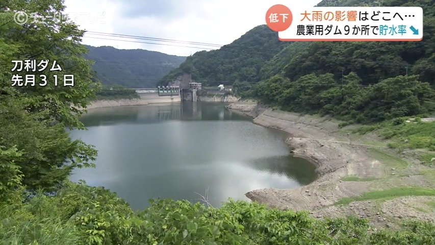 大雨でも回復せず…農業用ため池などの貯水率 9か所で再び減少に　節度ある用水の使用を　富山（チューリップテレビ） - Yahoo!ニュース