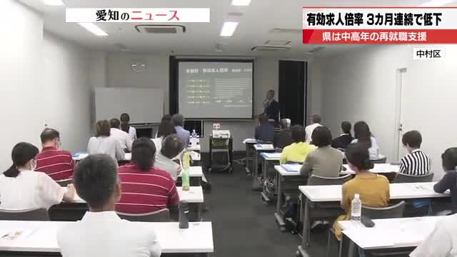 【愛知県】有効求人倍率が3カ月連続低下 7月の有効求人倍率は1.27倍 「改善の動きが弱まっている」（テレビ愛知） - Yahoo!ニュース - Yahoo!ニュース