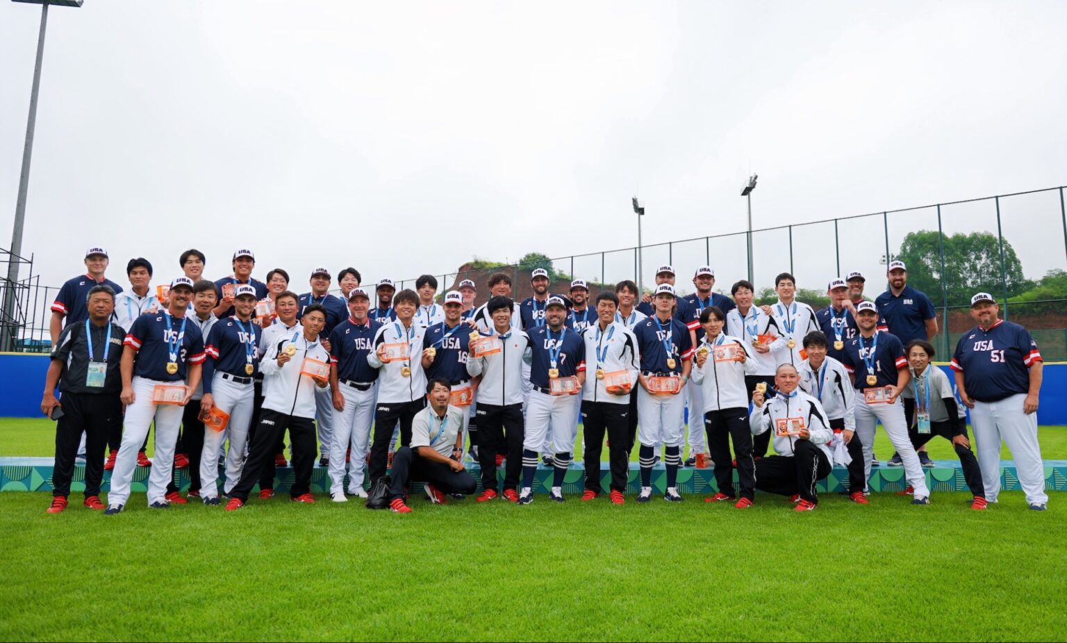 ワールドゲームズ男子ソフトボールのメダル決定戦が雨で中止  日本とアメリカが同時優勝、カナダとベネズエラがどちらも銅メダルに決定