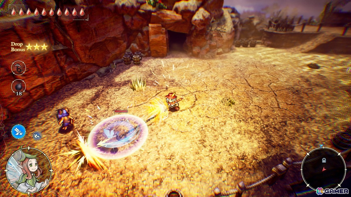 HD-2Dシリーズ初のアクションRPG「冒険家エリオットの千年物語」は冒険家エリオットと妖精フェイが力を合わせて戦いやダンジョン探索に挑むの画像