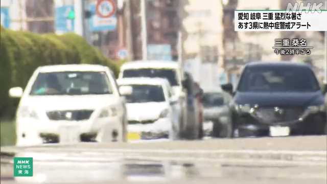 愛知 岐阜 三重３県 １７日に熱中症警戒アラート｜NHK 東海のニュース