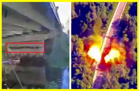AFUドローンがロシアの領土の橋を吹き飛ばしました。橋はロシア人自身によって採掘され、軍隊の避難を目的としていた