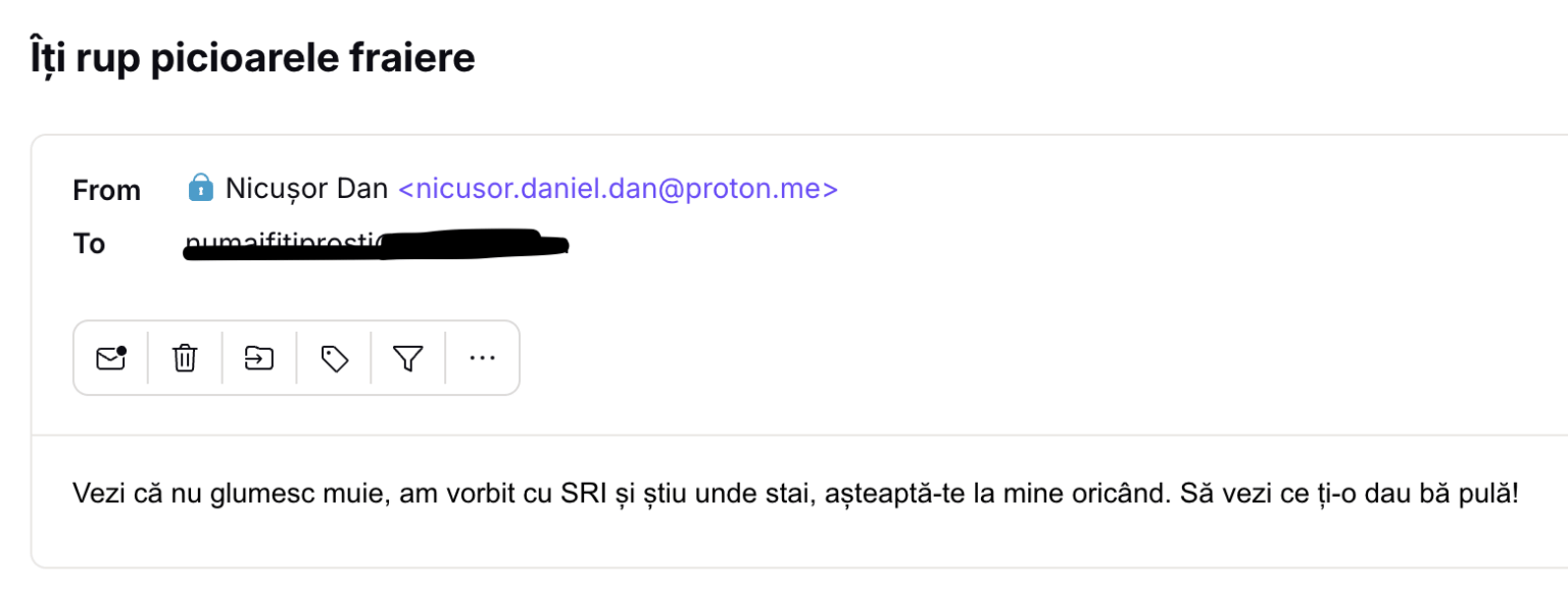 nicușordanは私を脅した！