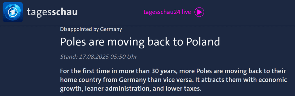 ドイツに失望しました - ポールはポーランドに戻っています