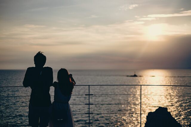 道の駅白崎海洋公園　夕陽