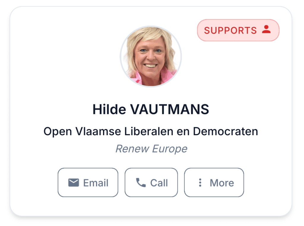 OpenV "L" DメンバーHilde Vautmansはチャットコントロールに投票します。