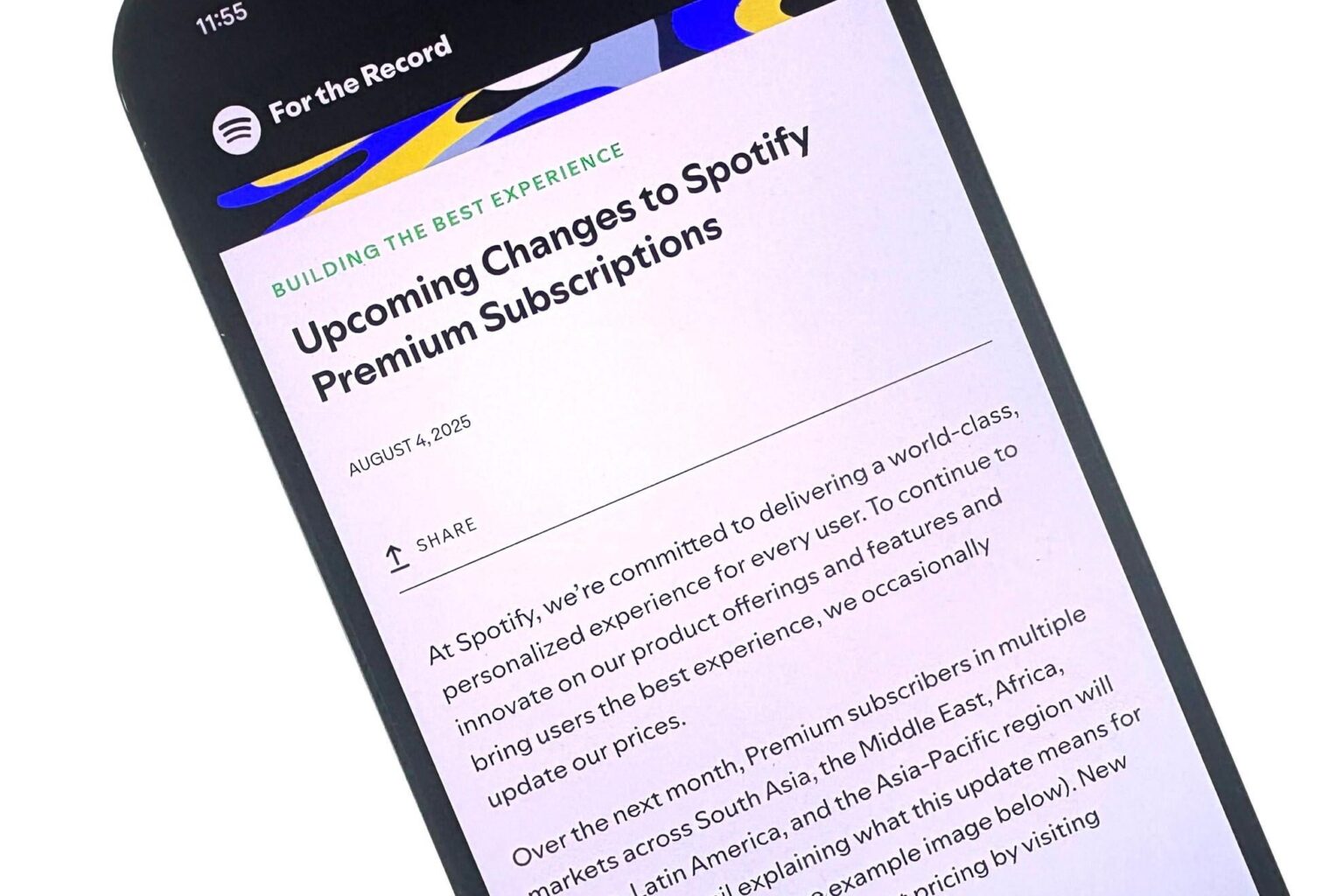 「Spotify Premium」が値上げ、「Standard」は月額1080円に
