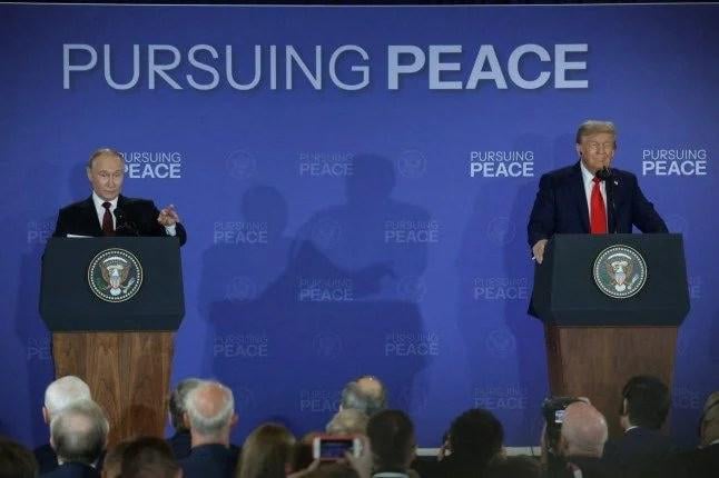 トランプとプーチンはウクライナの紛争について歴史的なアラスカの話をしている