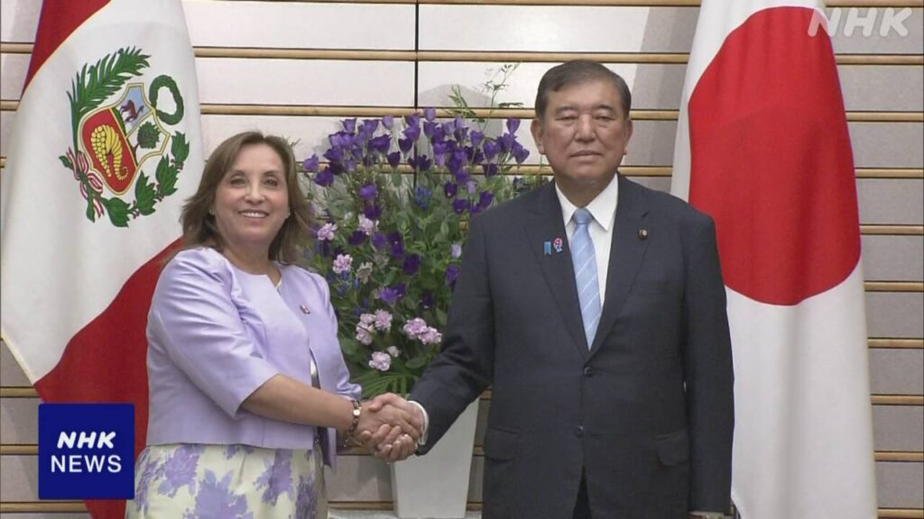 石破首相 ペルー大統領と会談 幅広い分野での関係強化で一致 - nhk.or.jp