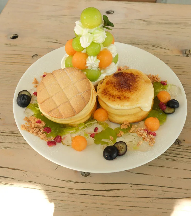 メロめろんブリュレパンケーキ