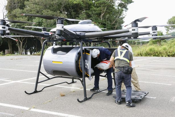 空飛ぶクルマ　珠洲市で試験　災害時に救援物資